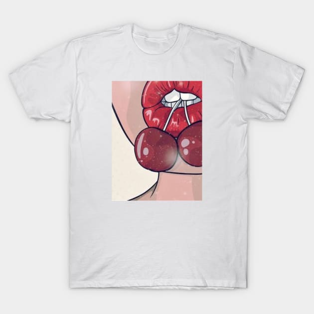 Pop Art Cherry T-Shirt by tshirtart